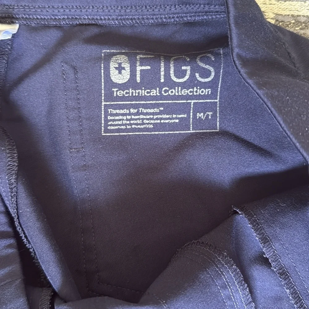 Figs Tansen Navy Blue Jogger Scrub Bottoms Tall Version